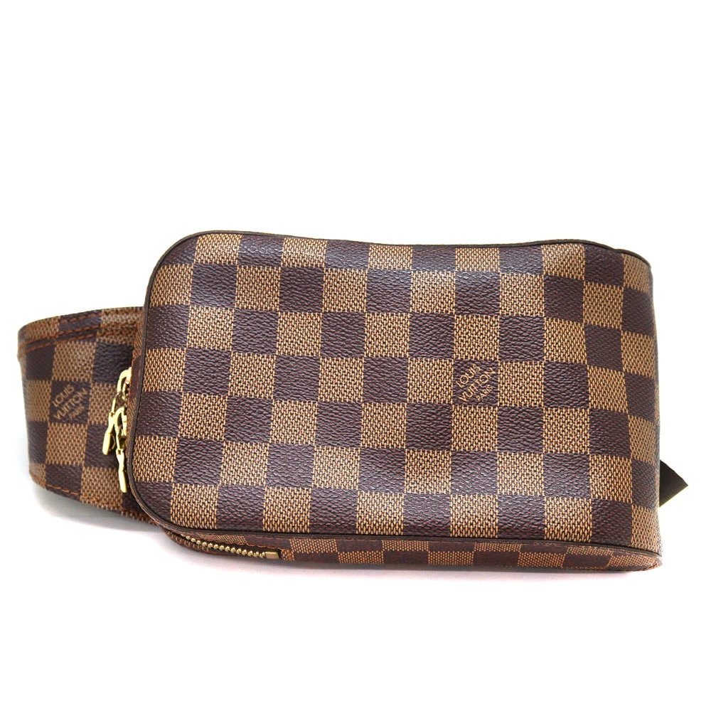 LOUIS VUITTON Geronimos Body Bag Damier Canvas Ebene Brown LV
